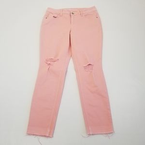 Old Navy Pink Midrise Rockstar Jeans 12 NWOT